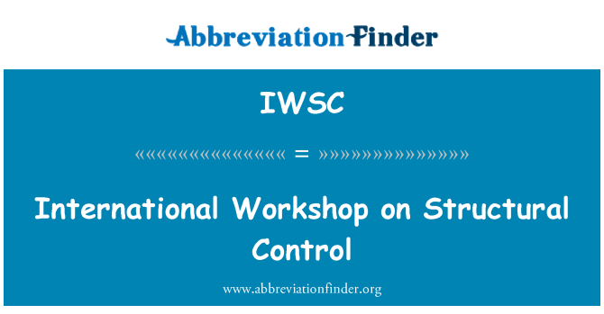 IWSC: Mezinárodní Workshop o strukturální kontroly