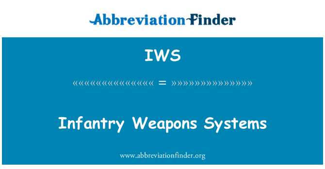 IWS: इन्फैंट्री हथियार प्रणालियों