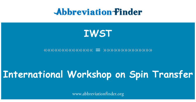 IWST: Workshop internaţional privind transferul de Spin