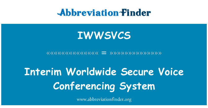 IWWSVCS: Sistema de videoconferencia de la provisional voz seguro en todo el mundo