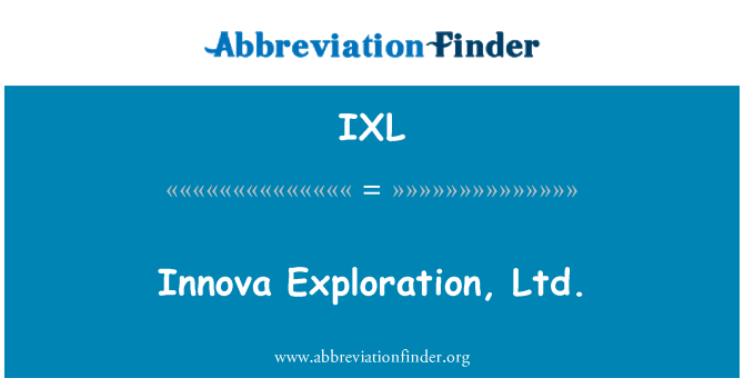 IXL: اننووا ریسرچ، لمیٹڈ