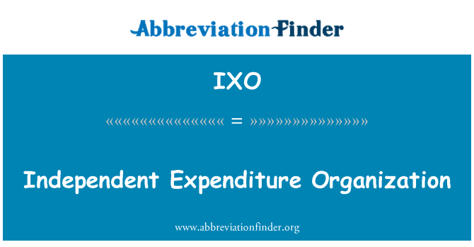 IXO: Organización de gastos independientes