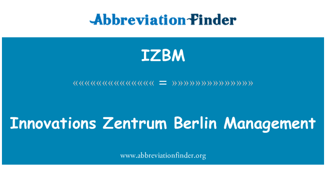 IZBM: Innovacions Zentrum Berlin Management