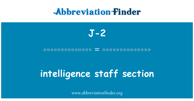 J-2: secţiunea de personalul inteligenta