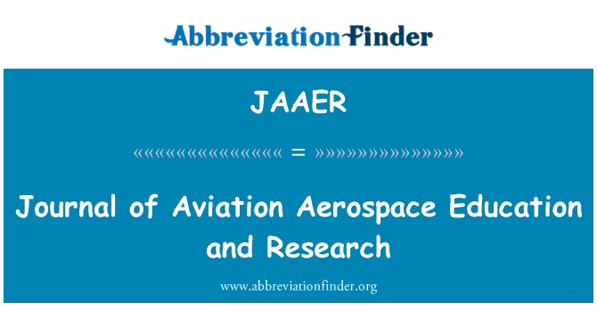 JAAER: 航空航太教育與研究雜誌