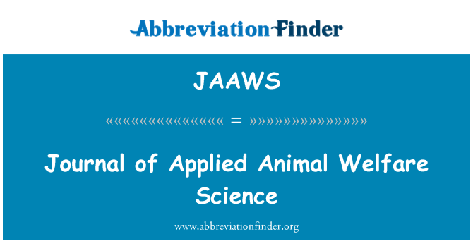 JAAWS: Revista de ştiinţe aplicate animalelor