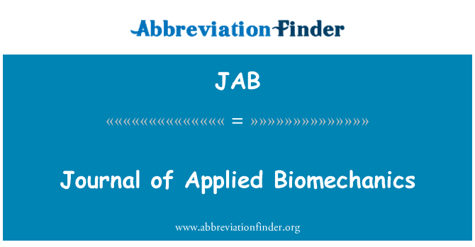 JAB: Journal of Applied Biomehanika