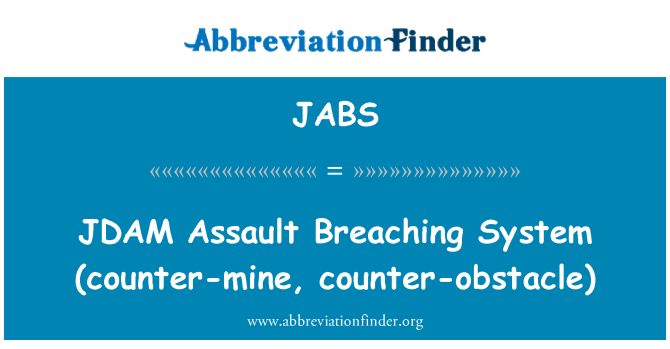 JABS: JDAM आक्रमण उल्लंघन प्रणाली (काउंटर की खान, काउंटर बाधा)