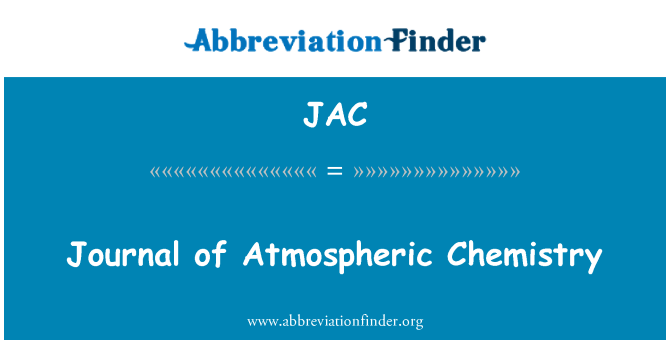 JAC: Jurnal Kimia atmosfer