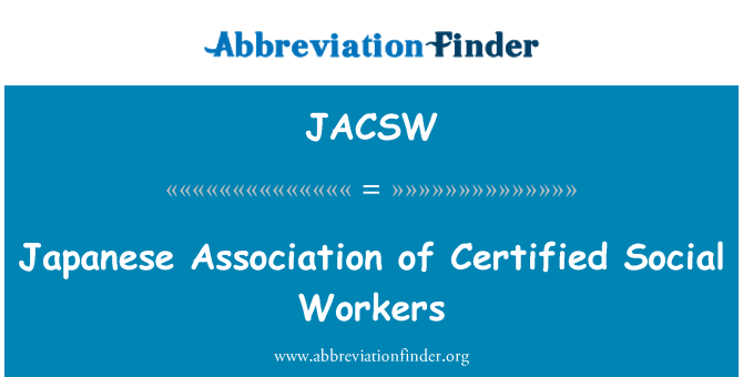 JACSW: Asociaţia japoneză de certificate sociali