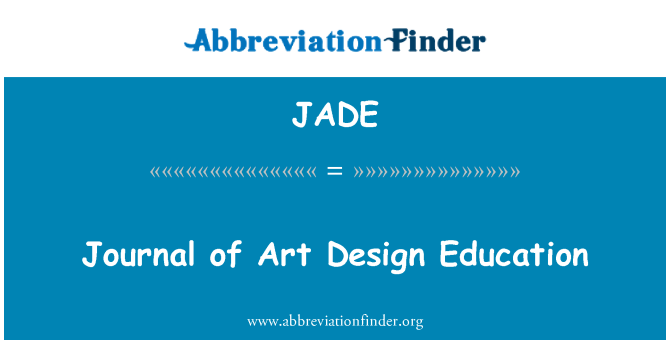 JADE: Ġurnal tal-Arti tad-disinn ta ' l-edukazzjoni