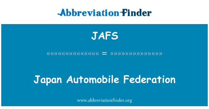 JAFS: Japonské automobilové federace