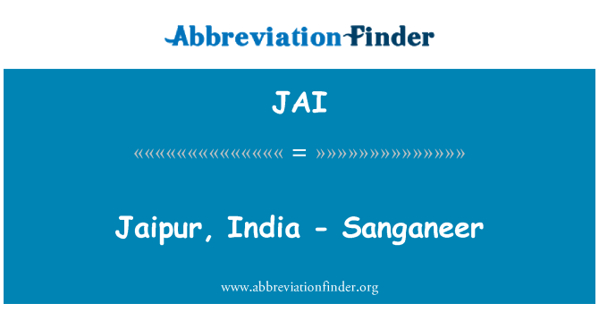 JAI: Jaipur, Indija - Sanganeer