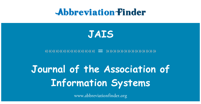 JAIS: مجلة الرابطة لنظم المعلومات