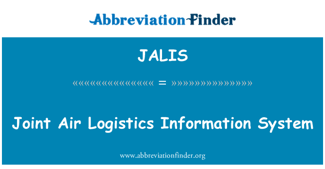 JALIS: Skupni letalski logistiki informacijski sistem
