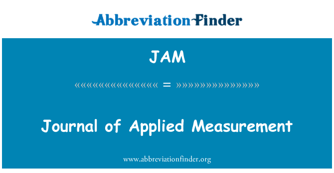 JAM: لگائی گئی پیمائش کے روزنامچہ