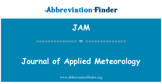 JAM: Journal of Applied Meteorology