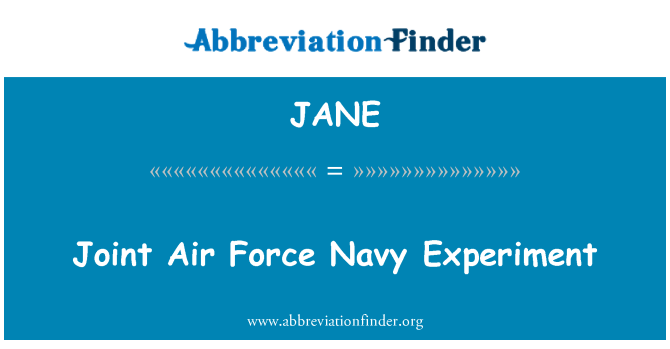 JANE: 聯合空軍海軍實驗
