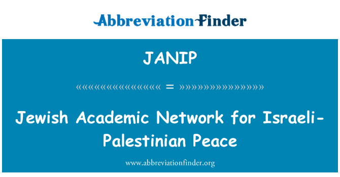 JANIP: Réseau universitaire juif pour la paix israélo-palestinienne