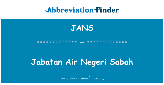 JANS: Jabatan 空気ヌグリ ・ サバ