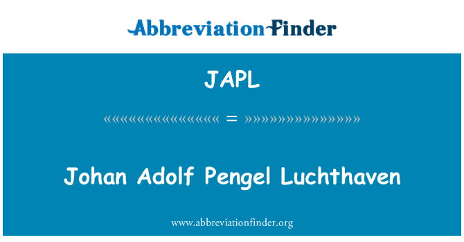 JAPL: Johan Adolf Pengel Luchthaven