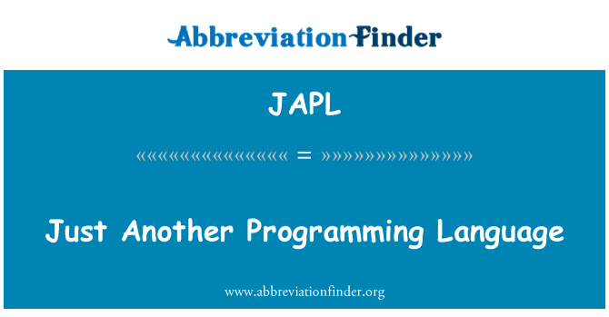 JAPL: Lihtsalt üks programmeerimise keel