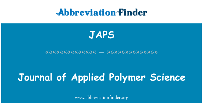 JAPS: Journal of Applied Polymer Science