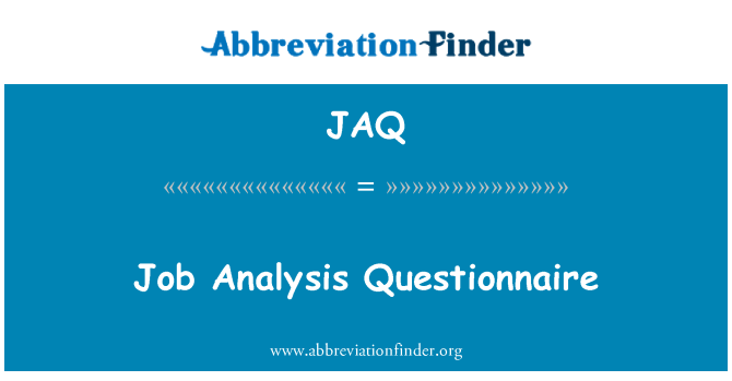 JAQ: Questionnaire analiz travay