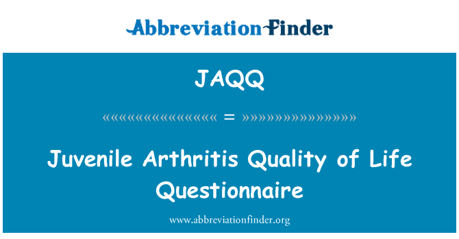 JAQQ: Dotazník kvality života Juvenilní artritida