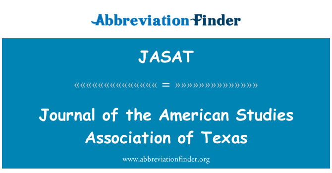 JASAT: Journal of the americká studia Association of Texas