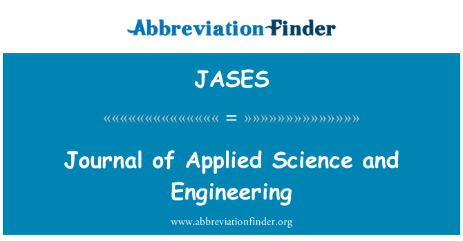 JASES: Journal of Applied Science and Engineering