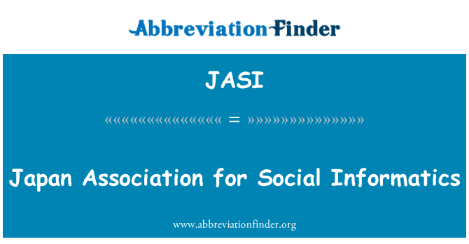 JASI: Japan Association for Social Informatics