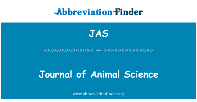 JAS: Jurnal Ilmu Peternakan