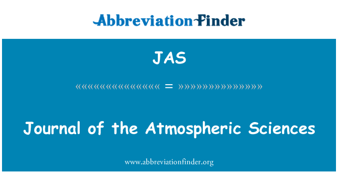 JAS: Journal des Sciences atmosphériques