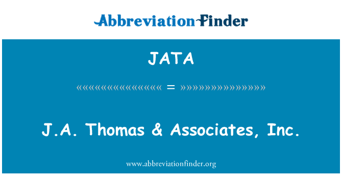 JATA: J.A. Thomas & Associates, Inc.