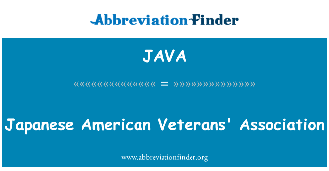 JAVA: Japansk American Veterans Association