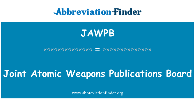 JAWPB: Совместное атомного оружия Издательский совет