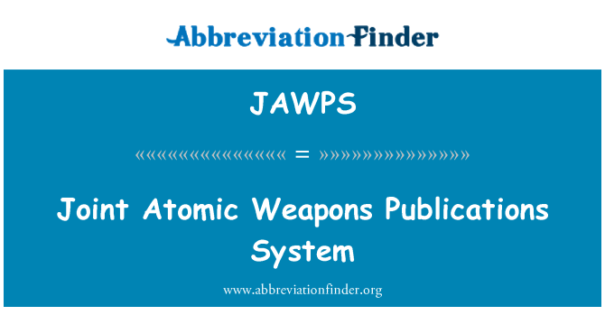 JAWPS: 出版物的聯合原子武器系統
