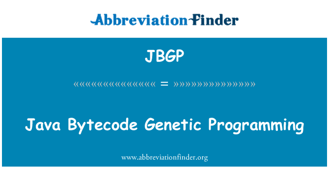 JBGP: Programmation enetik Java Binaire