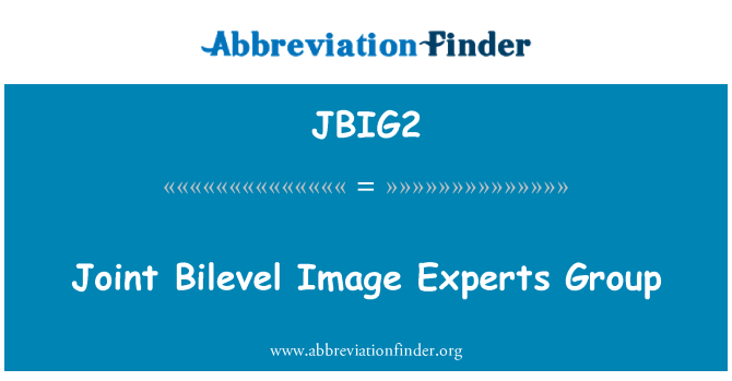 JBIG2: گروه کارشناسان تصویر Bilevel مشترک