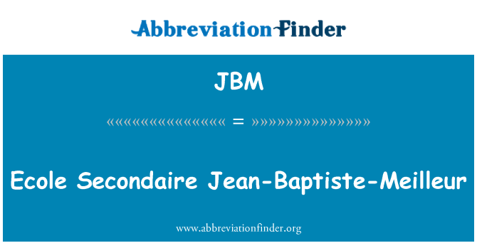 JBM: ایکولی سیکوندایری جین-باپسٹی-ڈاؤن لوڈ، اتارنا