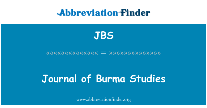 JBS: Journal of Burma Studies