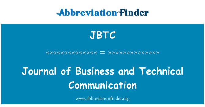 JBTC: Journal of Business en technische communicatie