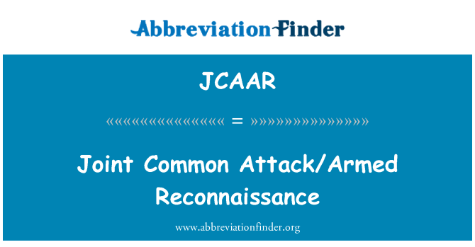 JCAAR: Спільний поширені атаки/озброєні розвідки