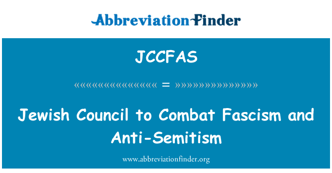 JCCFAS: Consell jueu per combatre el feixisme i antisemitisme