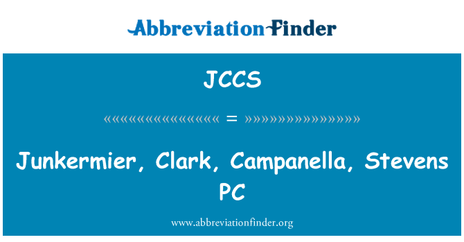JCCS: Junkermier, Stevens Clark, Campanella, PC