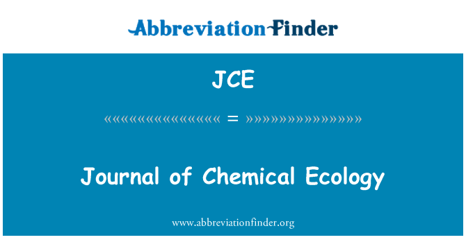 JCE: Jurnalul de ecologie chimice