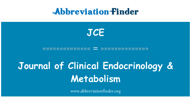 JCE: Journal of endocrinoleg clinigol & metabolaeth