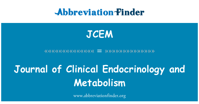 JCEM: Journal of Clinical Endocrinology and Metabolism
