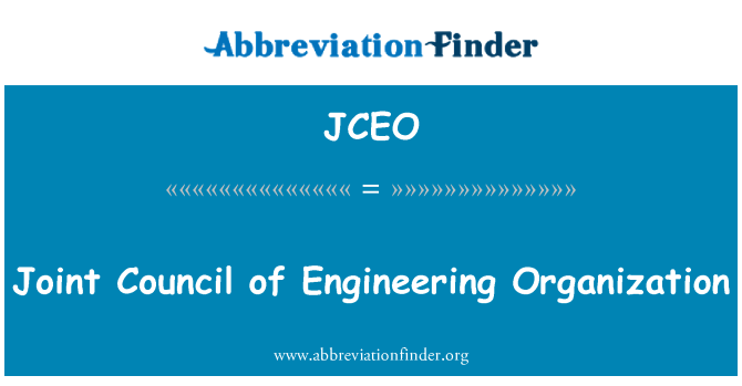 JCEO: Zajedničko vijeće inženjering organizacije